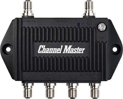 TV Antenna Signal Booster with 4 Outputs for Multiple TVs - Cm-3424