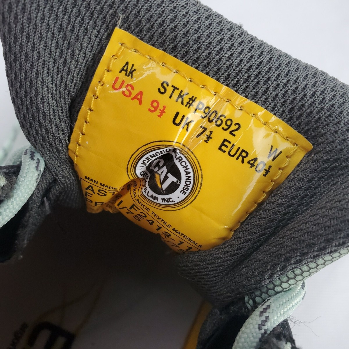 CATERPILLAR CAT Cameo Green Gray Shoes Womens Size 9.5 Work Safety