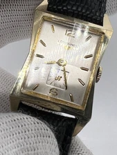 Vintage Longines 2049 Swiss Manual Wind Art Deco V-Shaped Tank Watch 10k