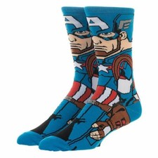 Marvel NEW  Captain America Casual Crew Socks  One Size Fits Most Men Women