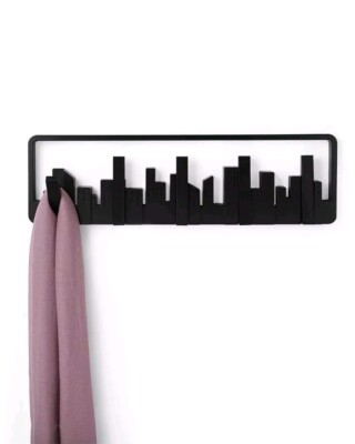 Umbra 318190-040 Skyline Wall-Mount Multi-Hook, Keys Coat Hats & Scarves