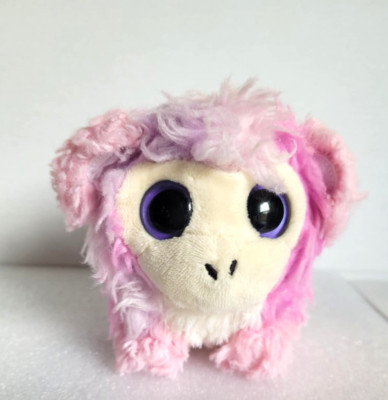 Scruff Luvs Pink purple Monkey Plush Keychain Hook 