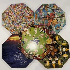 Vintage 1973 Springbok Octagon Jigsaw Puzzle Complete Lot (5) Postage Floral
