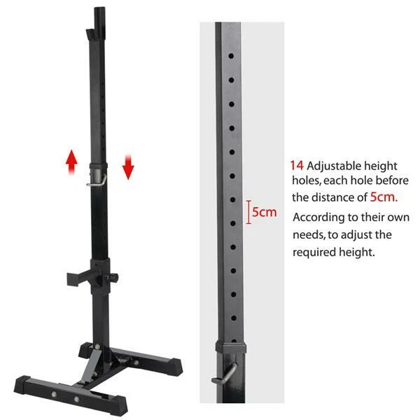 Squat Racks Barbell Rack Stand Adjustable Olympic Weight Bench Press Home Gym - Image 4 of 4
