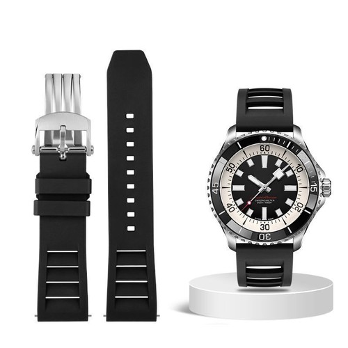 Silicone Watch Band Fit For Breitling Superocean Navitimer Avenger Series Strap - Picture 25 of 57