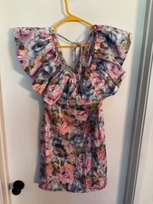 Women "And Other Stories" floral, multicolor off shoulder dress. Size 8 NWT
