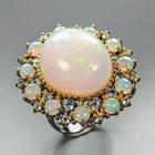 AAA Quality 18 ct+ Natural Opal Ring 925 Sterling Silver Size 8 /R471496
