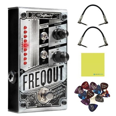Digitech FREQOUT FreqOut Natural Feedback Creator Pedal Bundle w/2x Strukture...