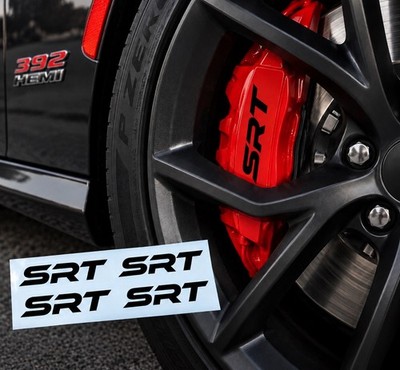 SRT Brake Caliper Decal 4PC Set For Charger Challenger SRT8 Hellcat Front & Rear