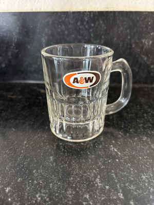 Vintage A&W Root Beer Mini Baby Mug Oval Logo AW 3'' Tall