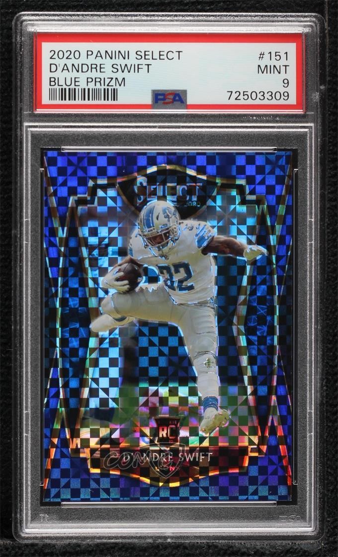 2020 Panini Select Premier Level Blue Prizm 54/149 D'Andre Swift PSA 9 MINT 2l4