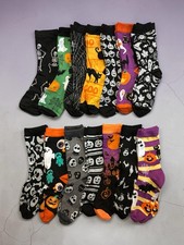 14 pair Halloween Crew Socks Unisex Size 7 11 Adult