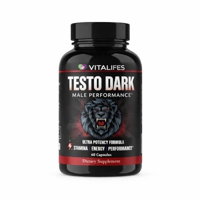 Testo Dark Advanced Male ED Pills TestoDark Formula Supplement 60 Capsules