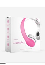 NEW LilGadgets Connect Pro Wired Kids Headphones w/Microphone, Pink/White