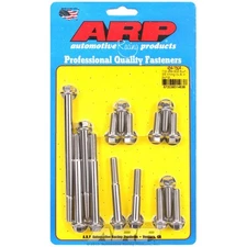 ARP Engine Timing Cover/Water Pump Bolt Set 454-1504; Stainless Hex for SBF