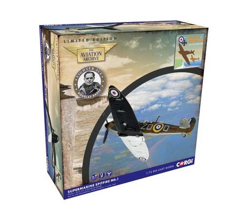 New Release AA39216 Corgi Supermarine Spitfire Mk.I "Bader" Modell im Maßstab 1:72