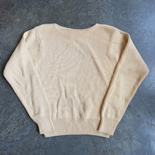 Vintage J Crew Ribbed Cotton Knit Rollneck Sweater Heavyweight Women Small 17x21