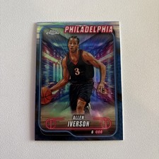 ALLEN IVERSON 2024-25 Topps Chrome  (Blue Basketball Refractor) Sp