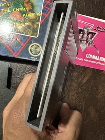 Commando NES Nintendo Cartridge Box Manual Authentic