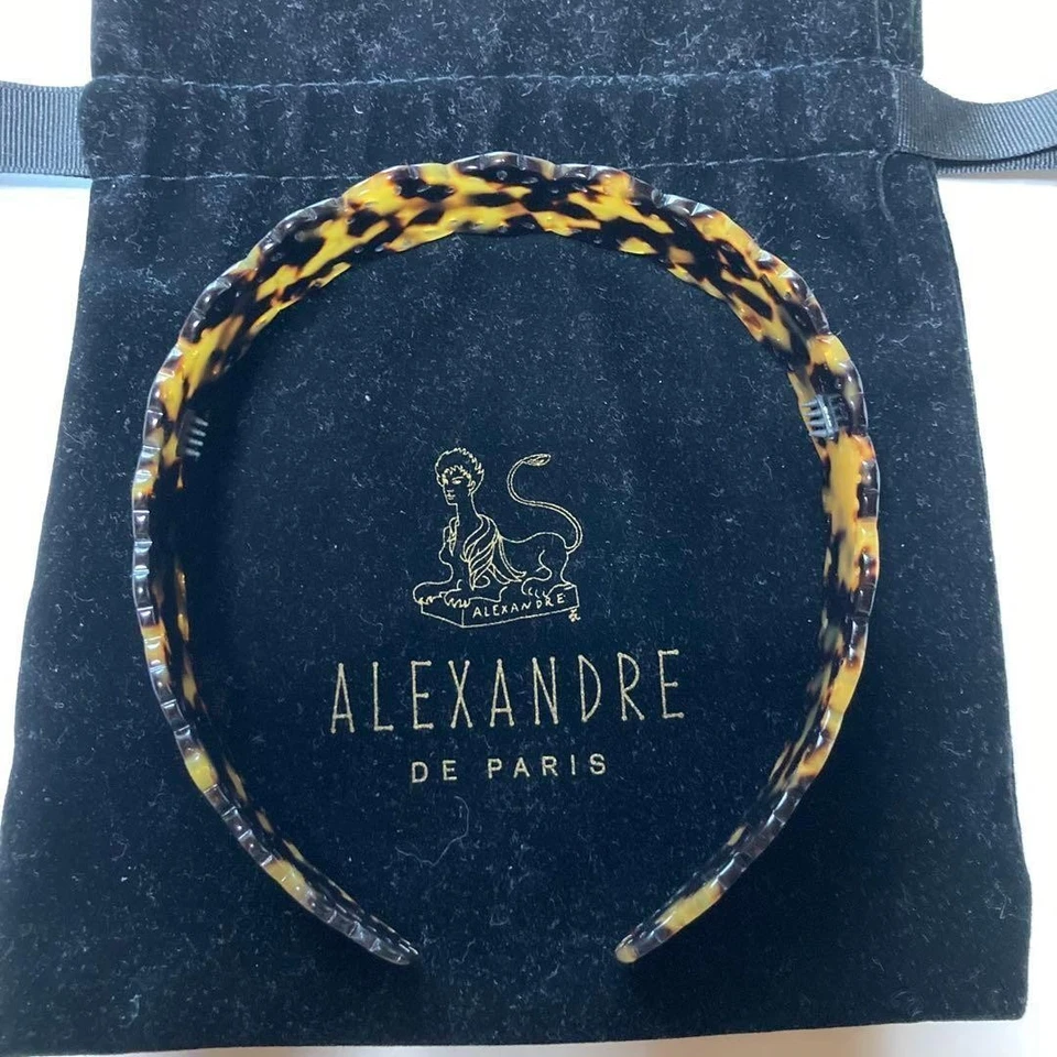 Diadema ancha marrón ALEXANDRE DE PARIS Foto 3 de 4