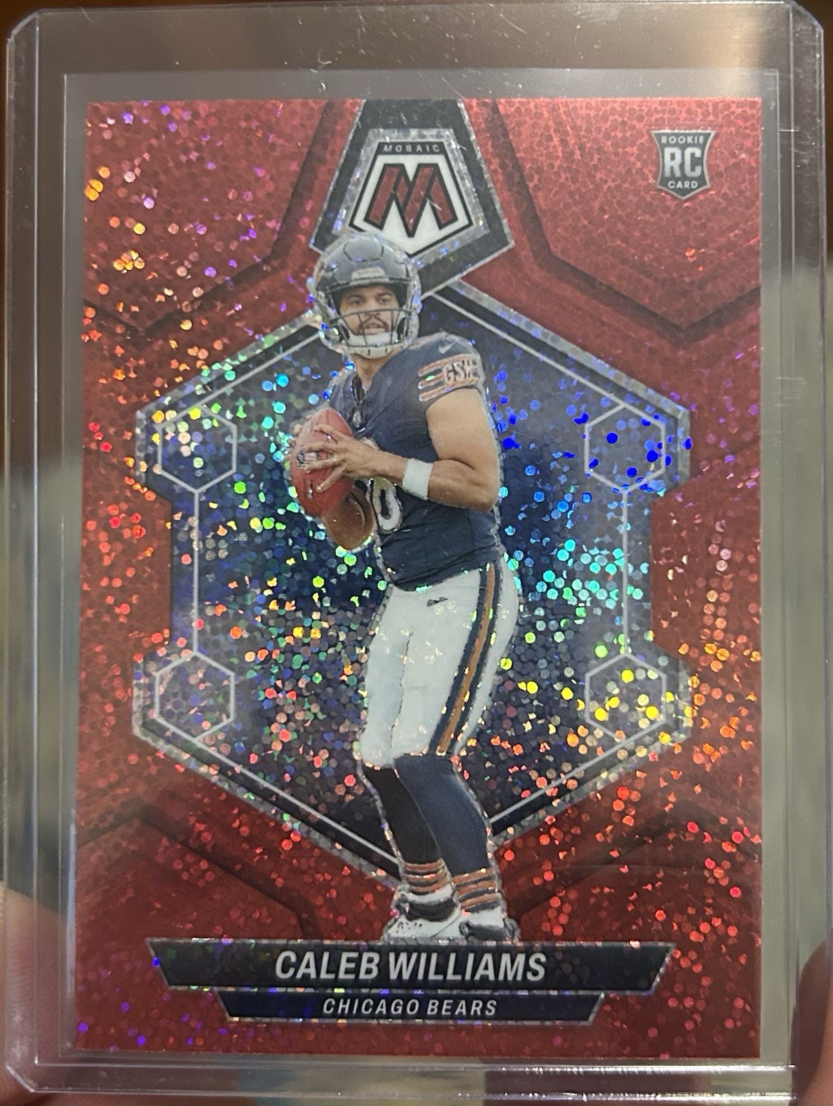 2024 Panini Mosaic Caleb Williams #301 Rookie Red Sparkle Prizm SSP (RC) BEARS
