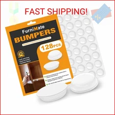 Cabinet Door Bumper 128PCS- Cabinet Bumpers Clear, Cabinet Stoppers Rubber Bumpe