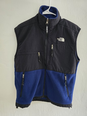 #ad Vintage The North Face Denali Fleece Vest Mens S Blue Black Full Zip Sleeveless $28.00