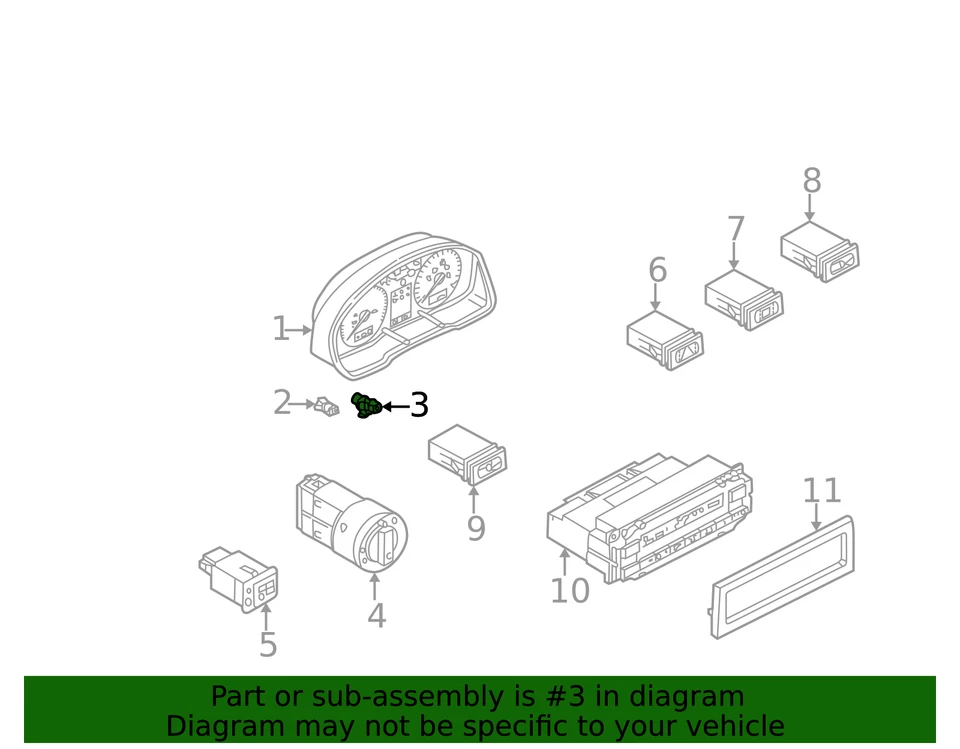 Genuine Volkswagen Vehicle Speed Sensor 09G-927-321-B - Image 2 of 4