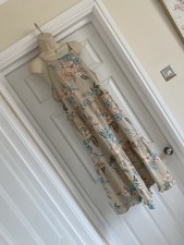 EXQUISITE TU WOMAN SIZE 16 STRAPPY COTTON DISTY FLORAL BLOOMS FIT & FLARE DRESS