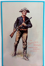 LAFLIN & RAND Metallplatte Reliefdeko Western Country USA 40 x 30 cm