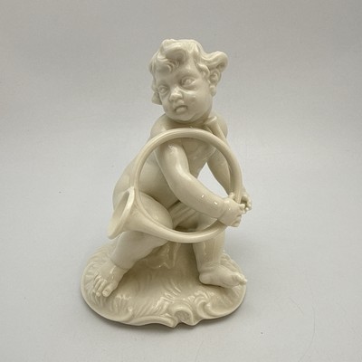 Antique Nymphenburg Figurine White Putti Cherub Blanc de Chine Mythological