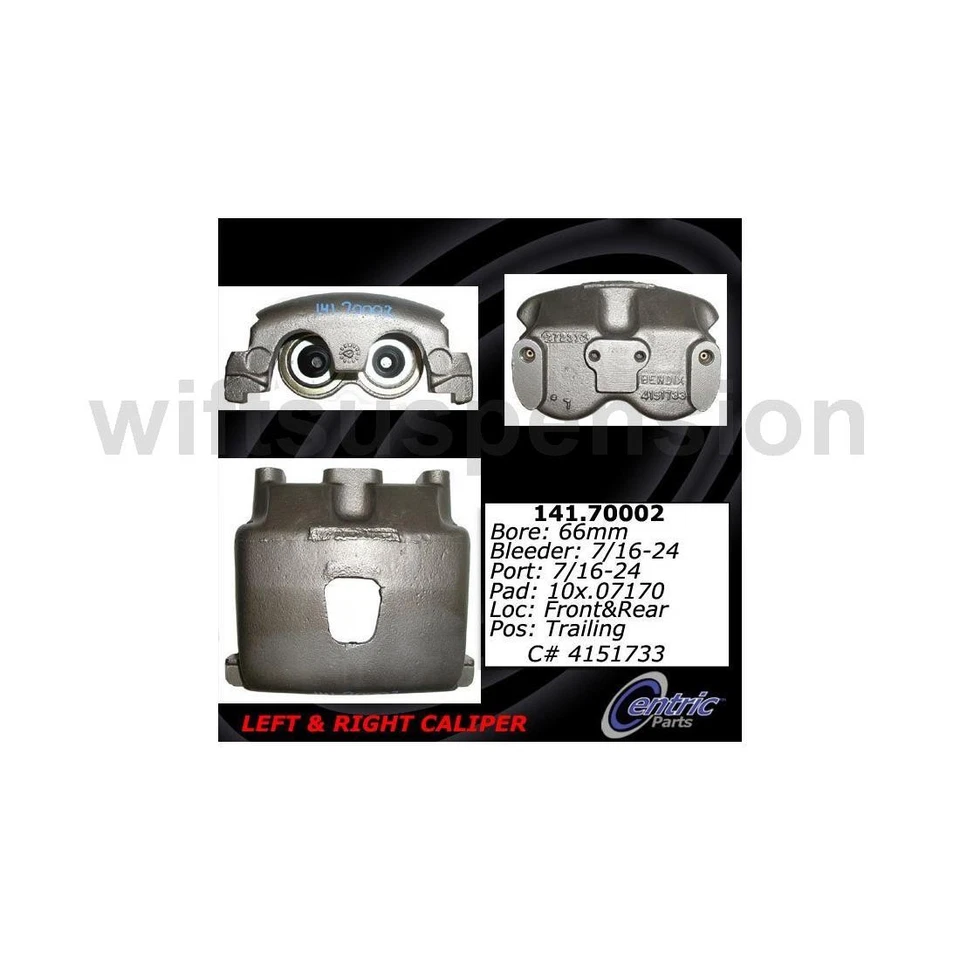 Штангенциркуль заднего дискового тормоза Centric Parts 2 шт. для Freightliner FS65 1996-1998 годов выпуска - Изображение 2 из 4