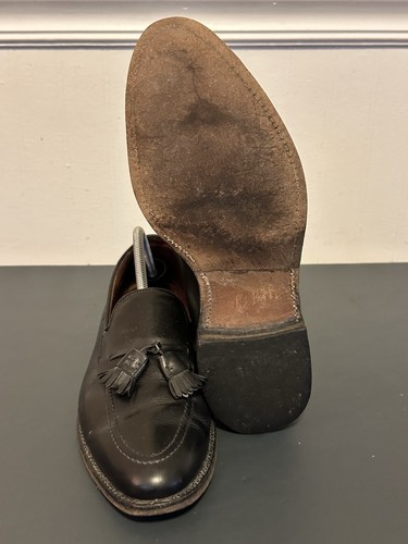 Allen Edmonds "GRAYSON" Men's 9.5 D Leather Tassel Loafers Shoes Black - Picture 4 of 6