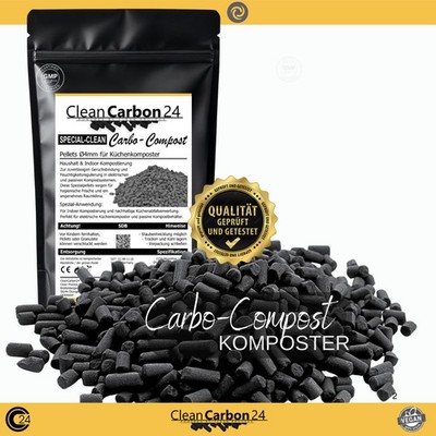 Carbo-Compost Aktivkohle für Küchenkomposter   Ø4 mm Pellets von CleanCarbon24