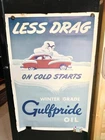 Vintage Gulfpride Oil Winter Grade Less Drag Cold Starts Advertising Poster