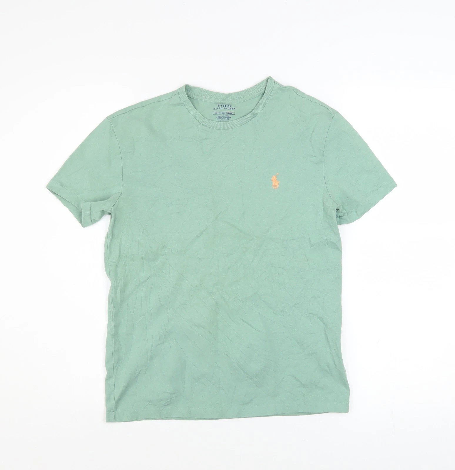 Ralph Lauren Boys Green Cotton Short Sleeve Logo T-Shirt XS