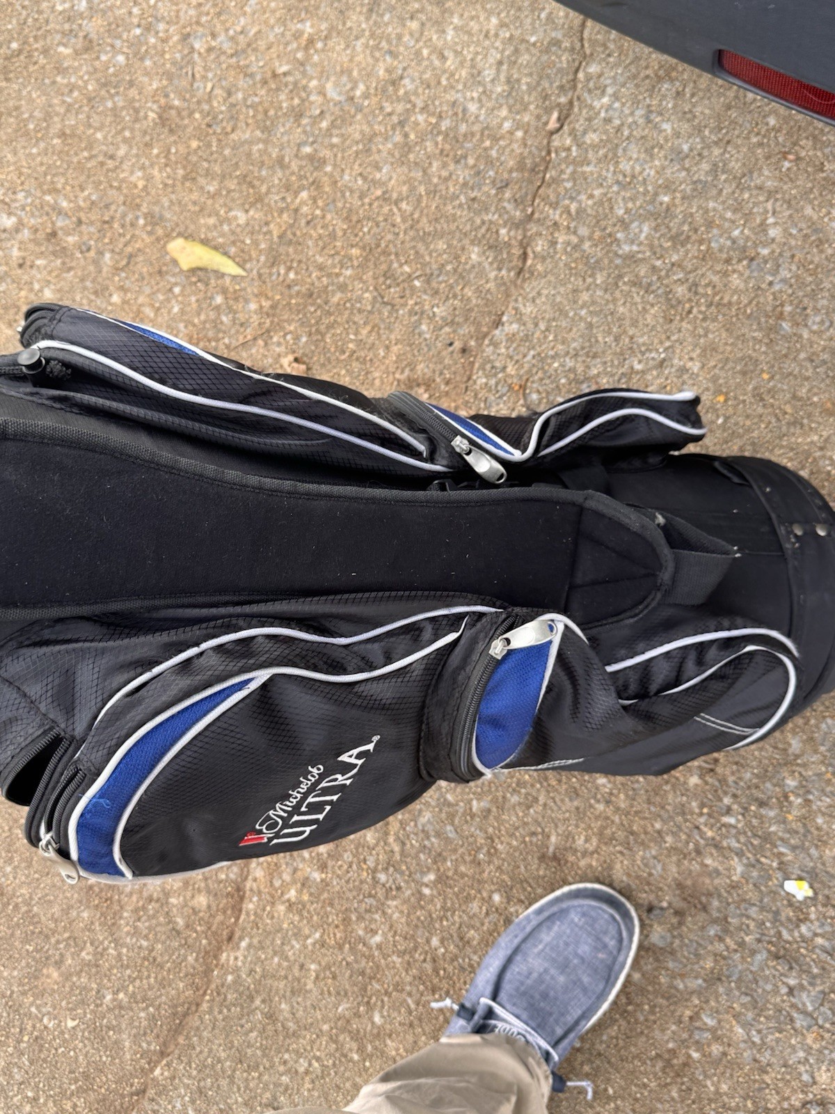 ✨Michelob Ultra Beer 14 Way Golf Bag Carry Cart Bag Black Blue Pro