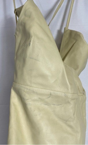IRO Womens Light Yellow Leather Backless Strappy Maxi Dress Size 38 NWT - Picture 6 of 7