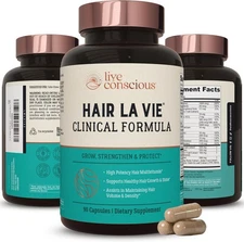 Hair La Vie Live Conscious Clinical Formula Hair Growth Vitamins for Women & Men
