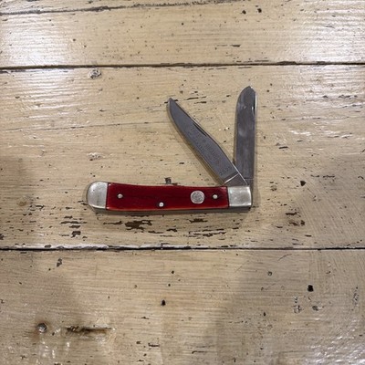 Tree Brand Classic Boker Trapper 2525 Red Bone Knife SOLINGEN GERMANY RARE