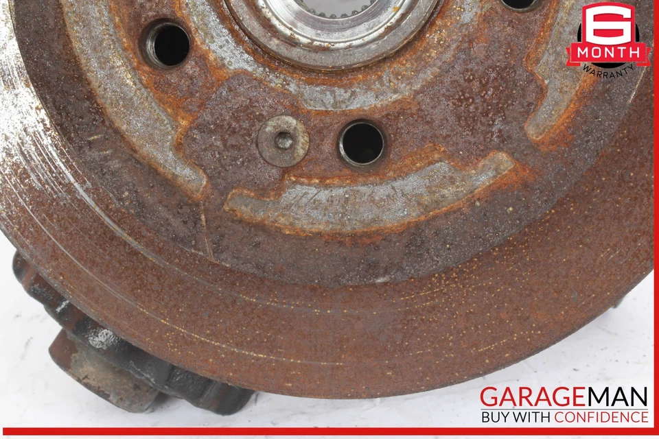 98-05 Mercedes W163 ML320 Buje de nudillo de husillo lateral trasero izquierdo con disco de rotor OEM Foto 3 de 4