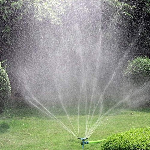 Garden Sprinkler, 360 Degree Rotating Lawn Sprinkler Large Area Light Blue