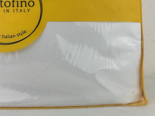 Juego de sábanas PORTOFINO Italia KING blanco borde festoneado algodón percal - Imagen 6 de 20