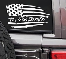 We The People Sticker   Vinyl Decal for Laptop   Removable Waterproof White