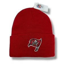 Tampa Bay Buccaneers NFL Team Apparel Red Knit Hat Cap Adult Beanie