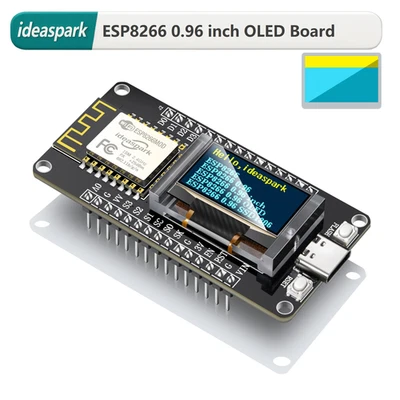 IDEASPARK NodeMCU ESP8266 Development Board 0.96 inch OLED Display with Protector Case