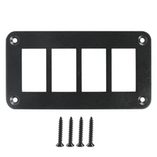 4-Gang Rocker Switch Panel Housing Aluminum Bracket Holder for Car Boat RV