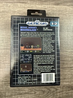 Michael Jackson's Moonwalker Custom Game Case For Sega Genesis *NO