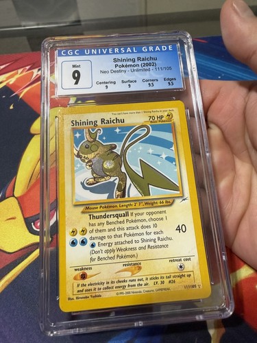 Shining Raichu (Unlimited) graded PSA 9 for sale on eBay