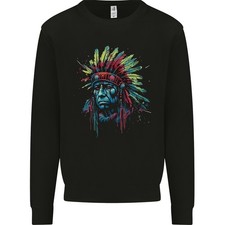 Indianer Demon Indian Biker Herren Sweatshirt Pullover